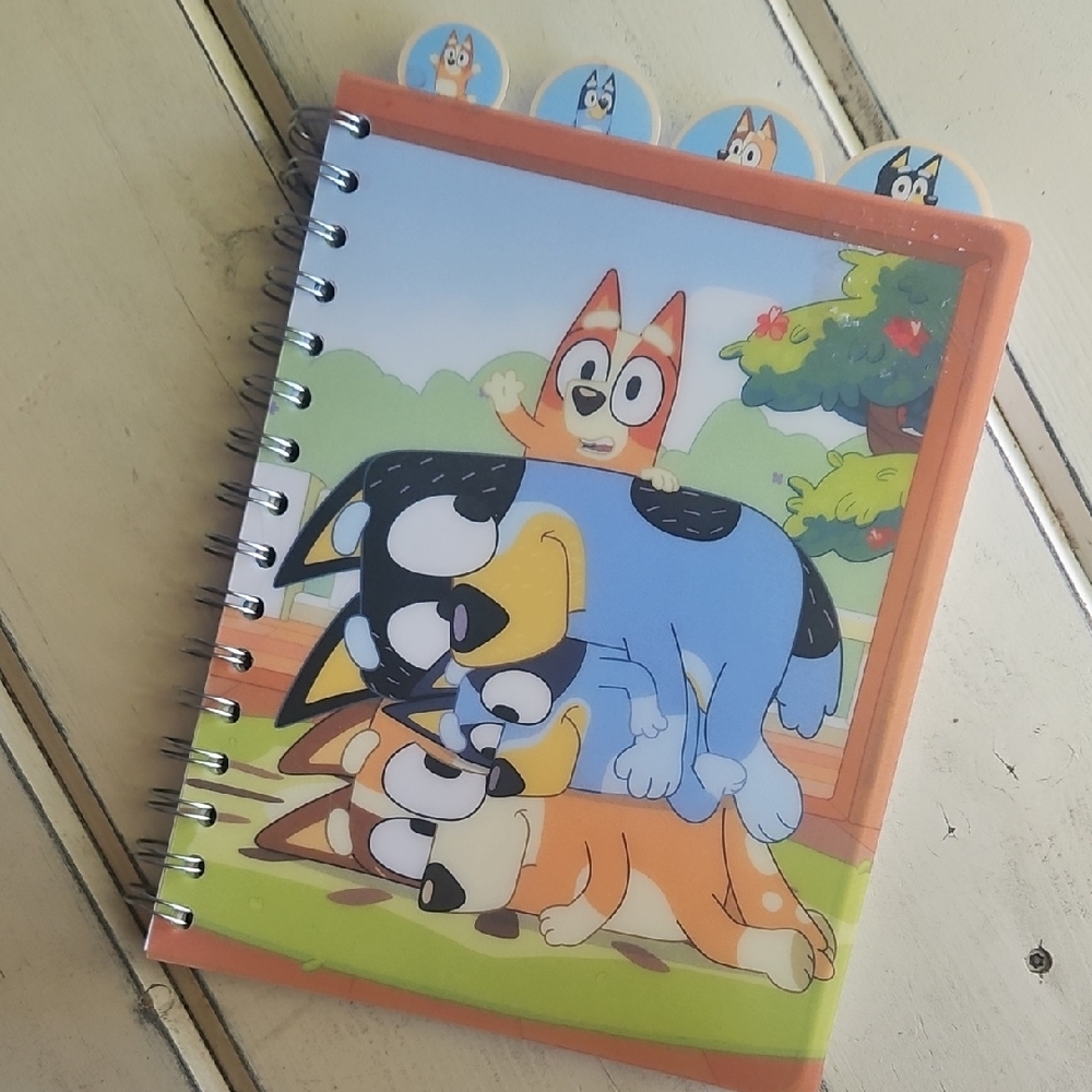 Bluey Spiral Notebook with Tabs